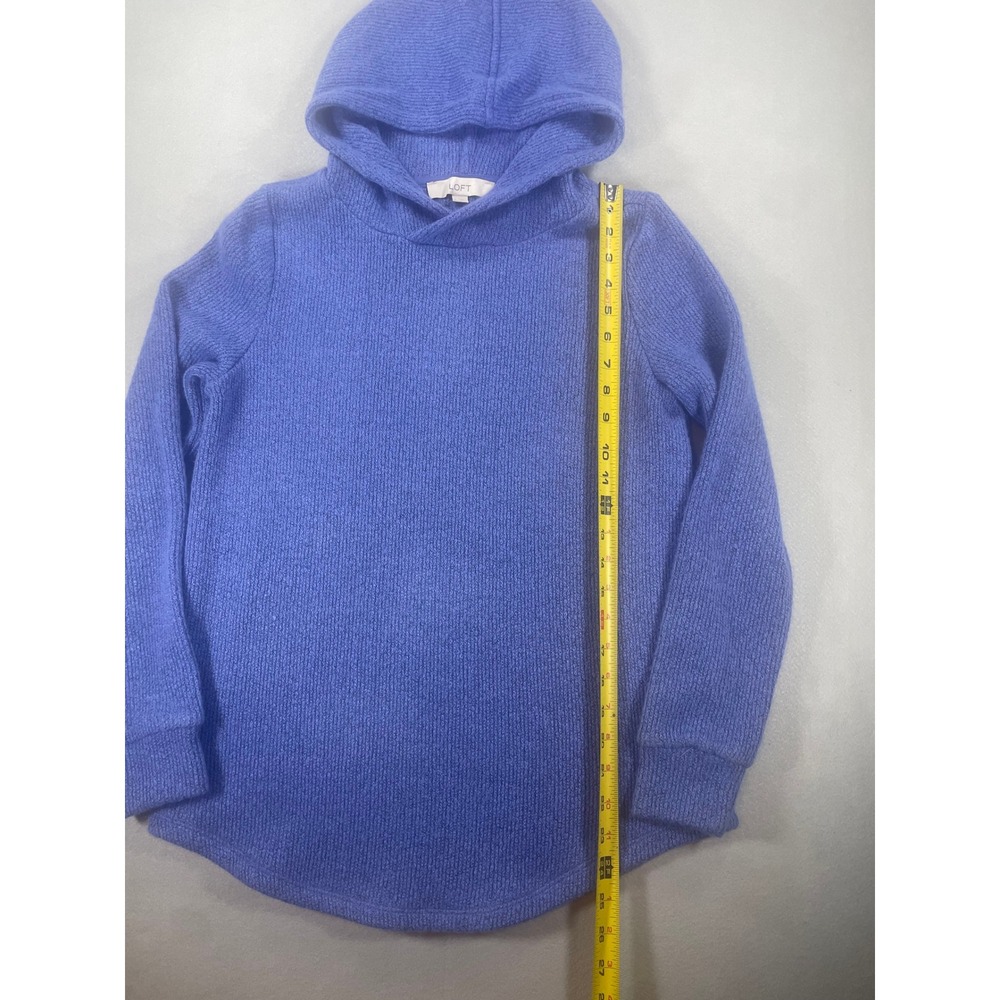 LOFT Knit Hooded Sweater Pullover Small - Picture 3 of 7